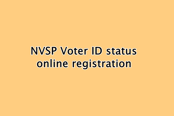 NVSP Voter ID status online registration