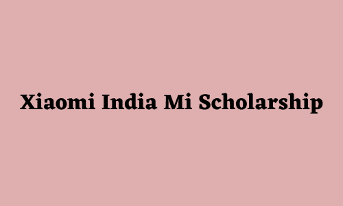 Xiaomi India Mi Scholarship