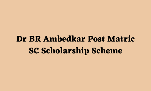 Dr.BR Ambedkar Post Matric SC Scholarship Scheme 2020