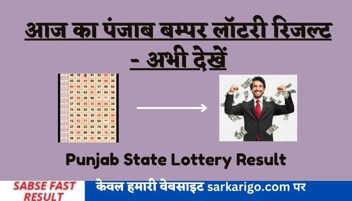 Punjab State Lottery Result